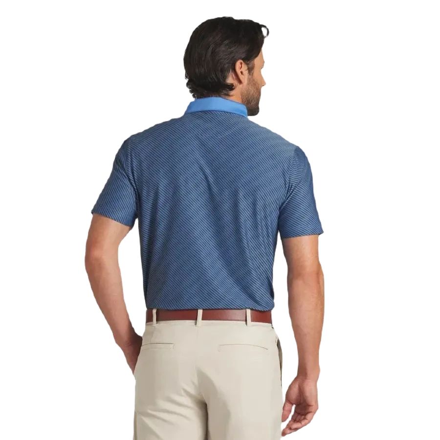 Puma AP Jacquard Stripe Golf Polo - Blue