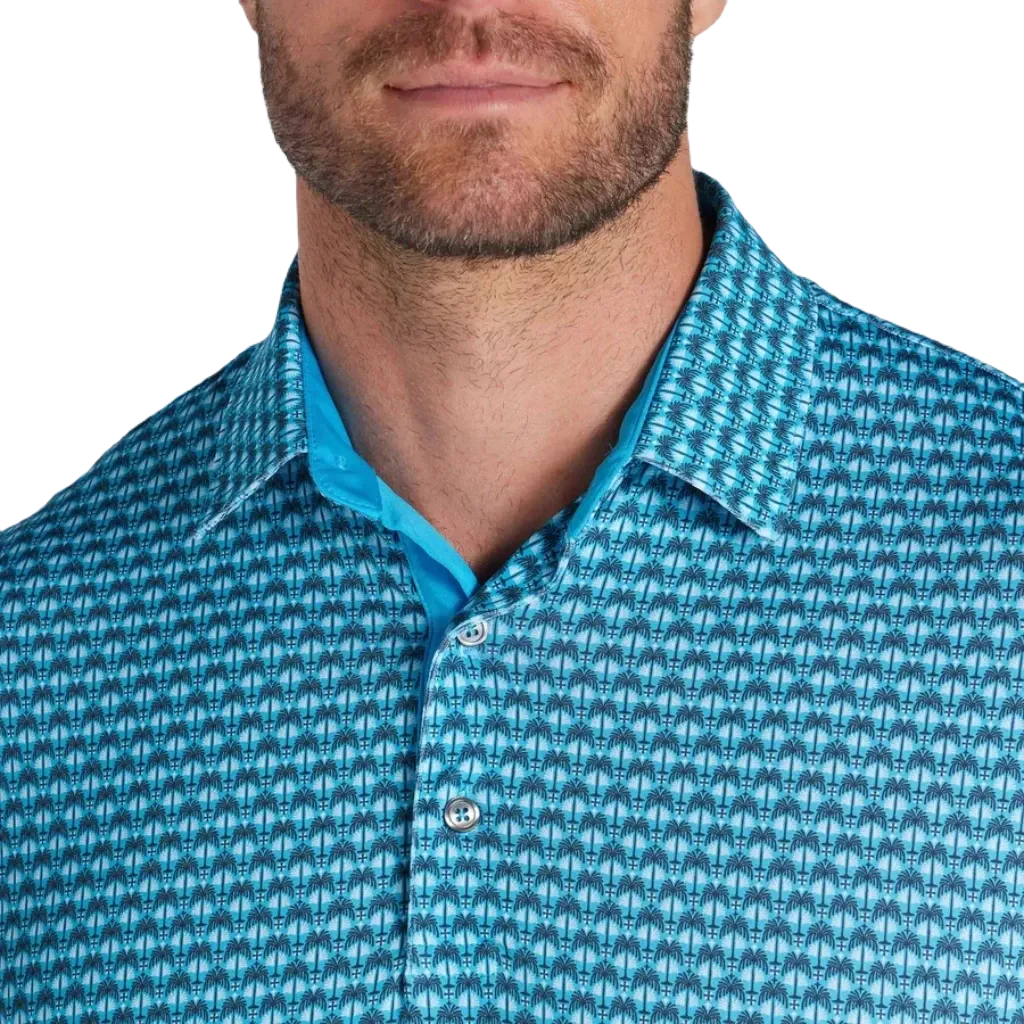 Puma MATTR Palm Deco Golf Polo - Blue