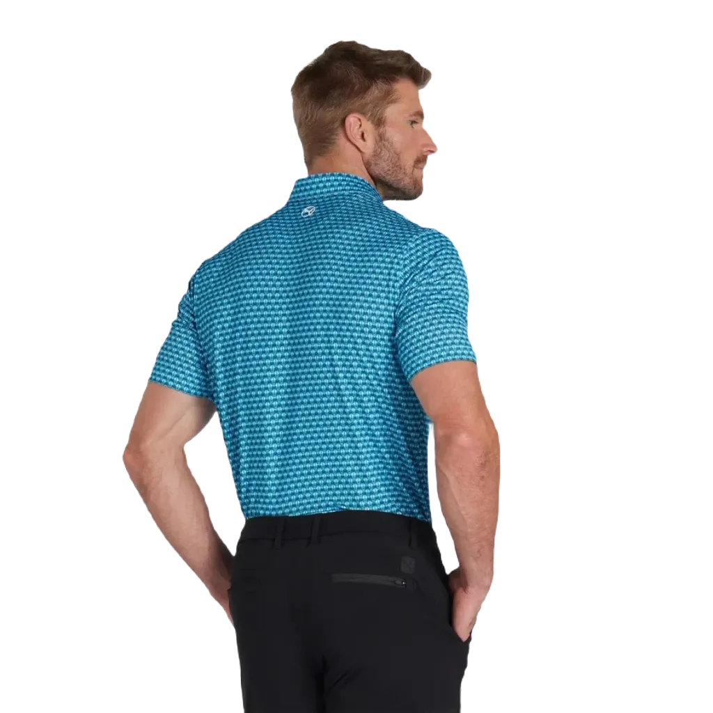Puma MATTR Palm Deco Golf Polo - Blue