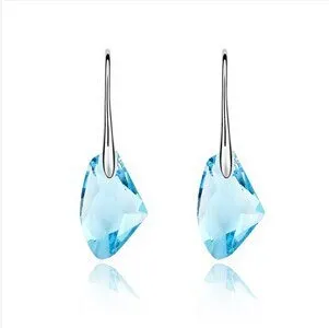 Purple Gemstone Stud Earrings 925 Sterling Silver Women's Wedding Jewelry
