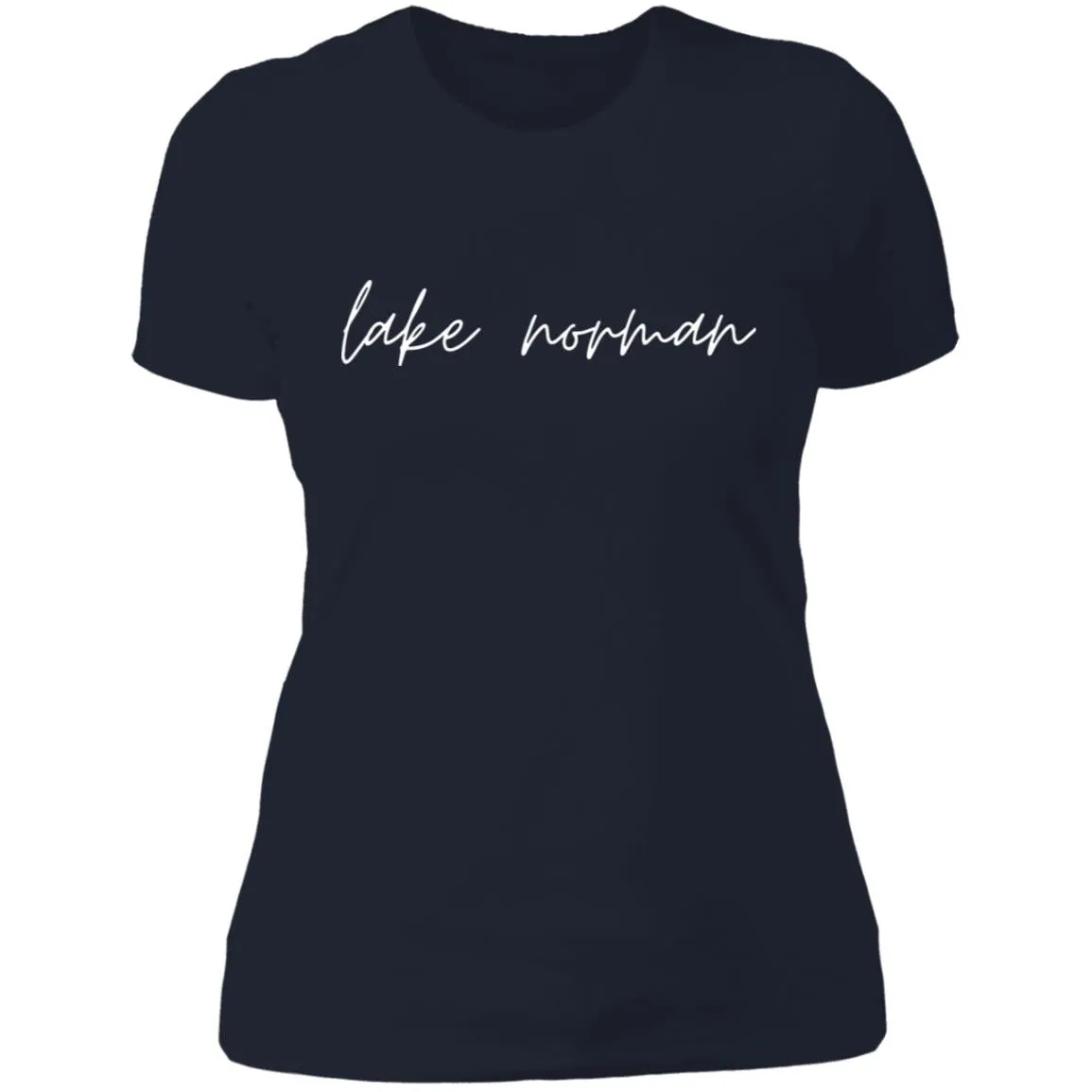 "Lake Norman- WHITE" Ladies' Boyfriend T-Shirt