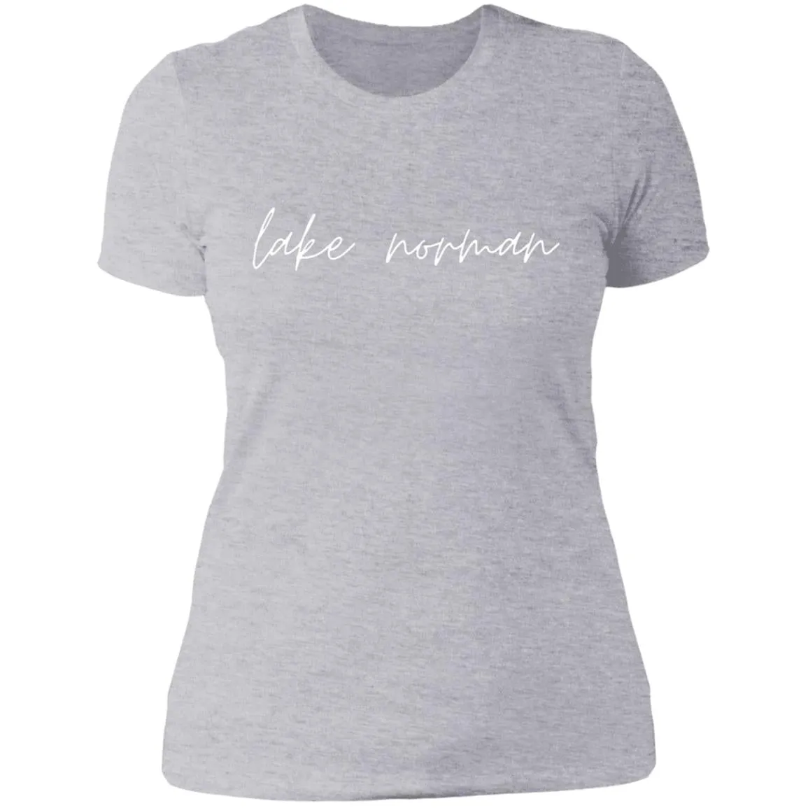 "Lake Norman- WHITE" Ladies' Boyfriend T-Shirt