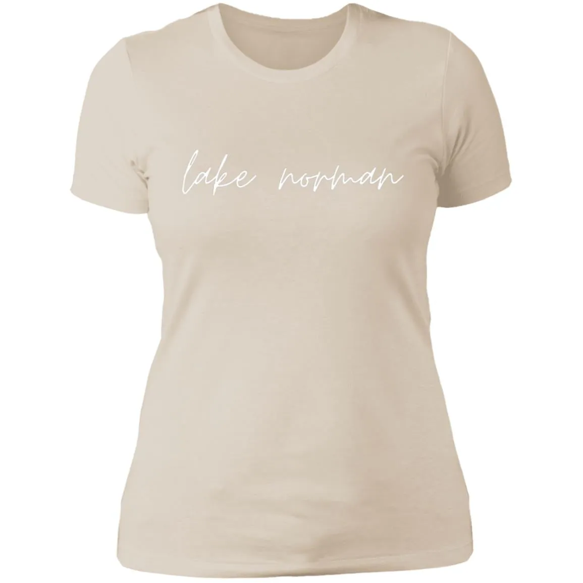 "Lake Norman- WHITE" Ladies' Boyfriend T-Shirt