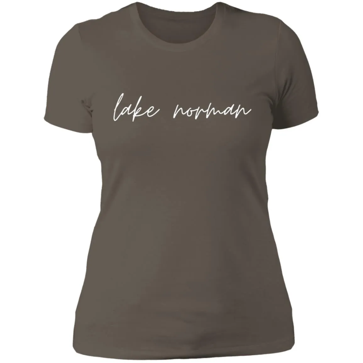 "Lake Norman- WHITE" Ladies' Boyfriend T-Shirt