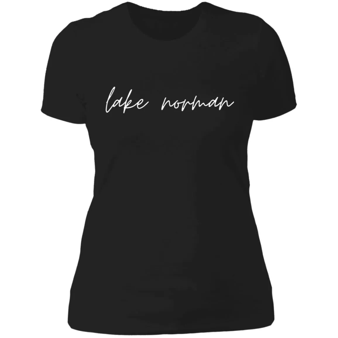 "Lake Norman- WHITE" Ladies' Boyfriend T-Shirt