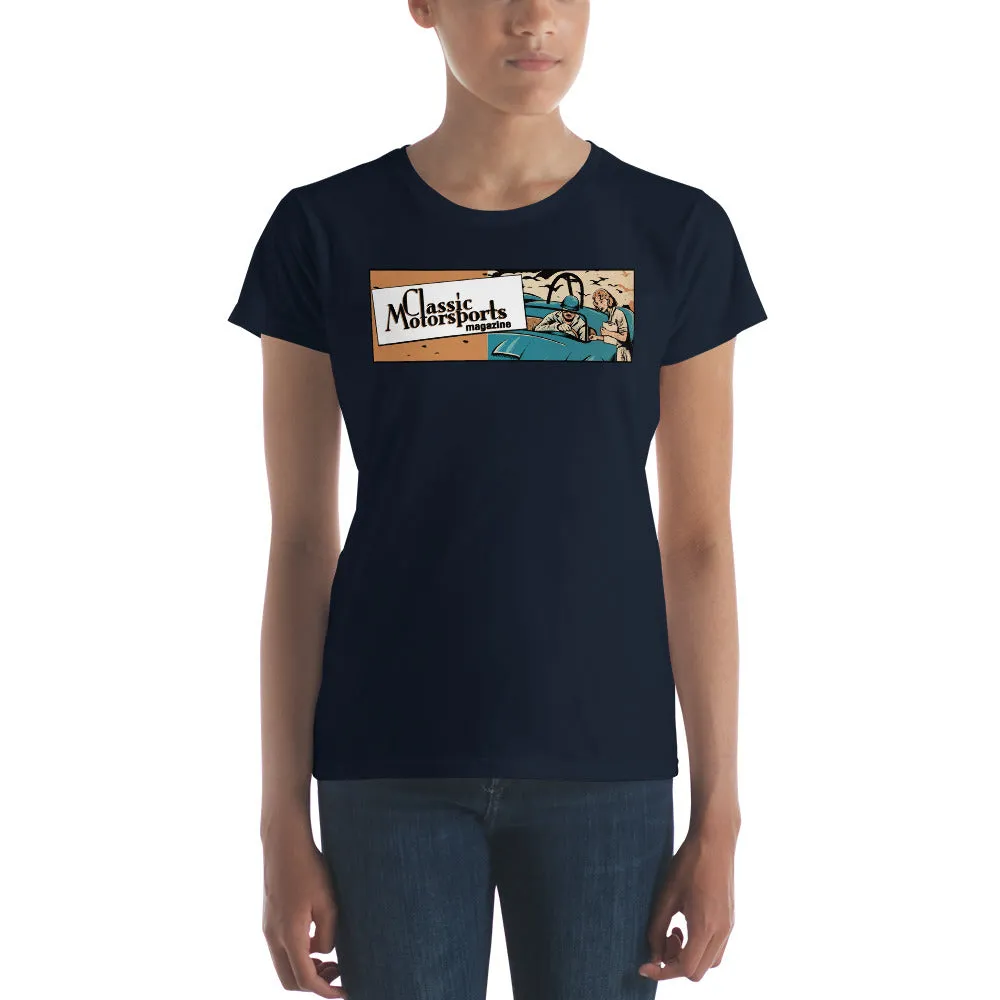 "Speed... Danger... Thrills!" Vintage Racing Women's Short Sleeve T-Shirt