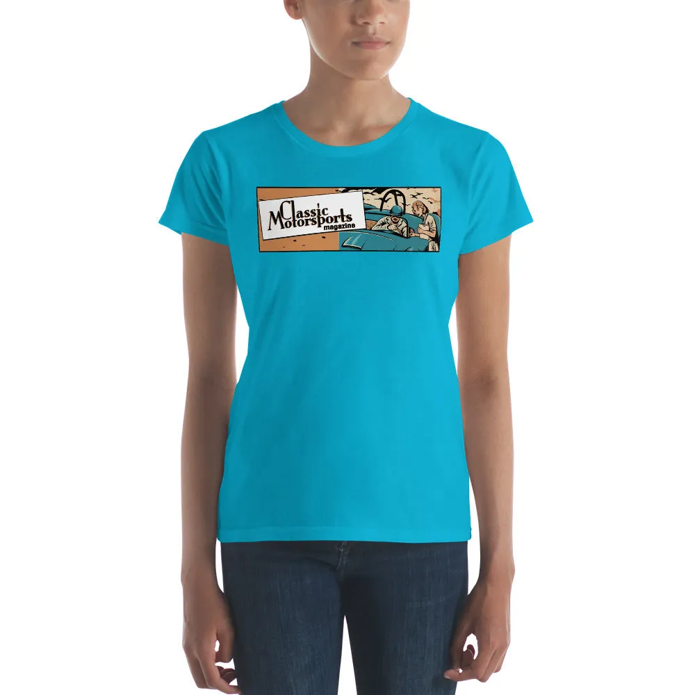 "Speed... Danger... Thrills!" Vintage Racing Women's Short Sleeve T-Shirt