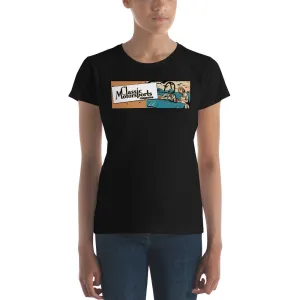 Asymmetric-Hem Women's Short Sleeve T-Shirts