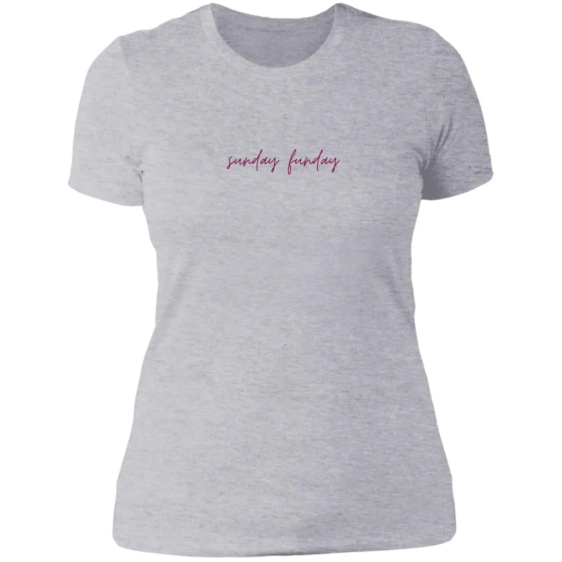 "Sunday Funday- BURGUNDY" Ladies' Boyfriend T-Shirt