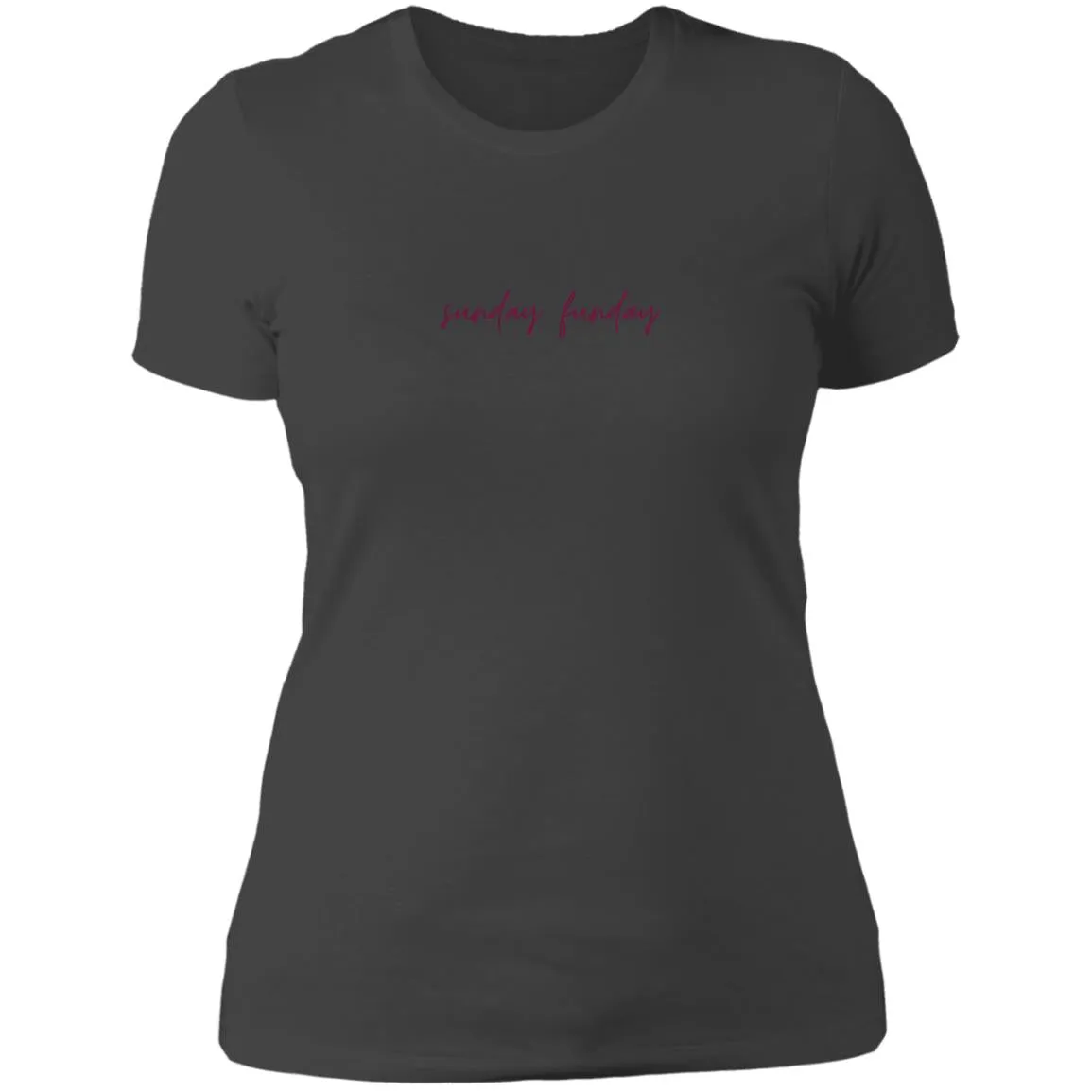 "Sunday Funday- BURGUNDY" Ladies' Boyfriend T-Shirt
