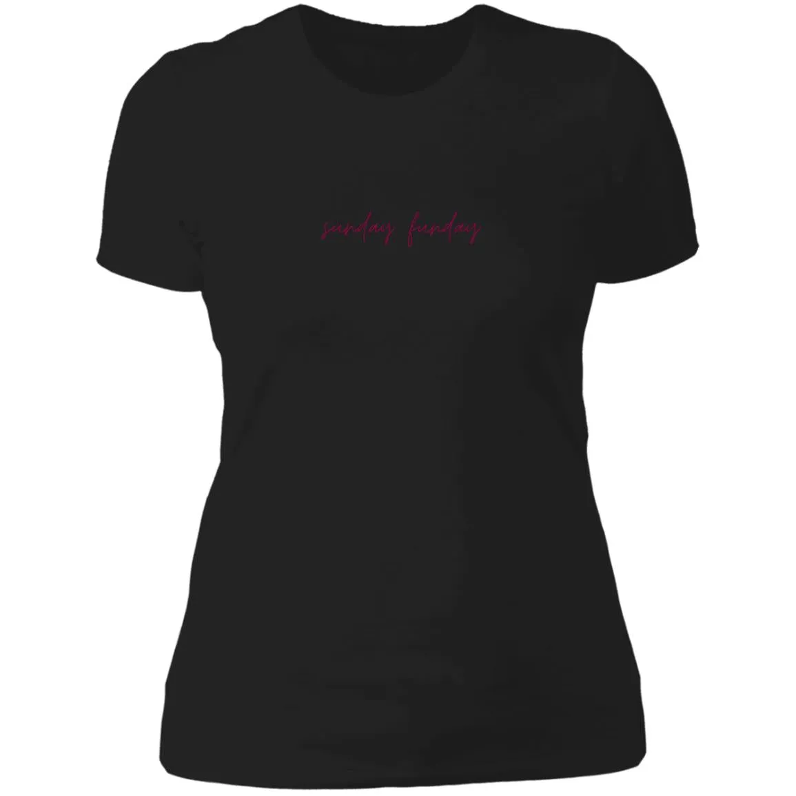 "Sunday Funday- BURGUNDY" Ladies' Boyfriend T-Shirt