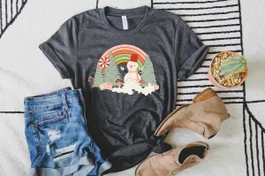 Retro Rainbow Christmas Shirt | Unisex Crew