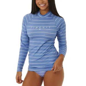 Rip Curl Golden Rays Long Sleeve UV Tee - Rash Vest Blue/White