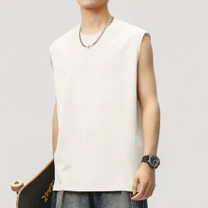 Round Neck Letter Printed Tank Top