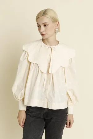 Scallop Collar Blouse
