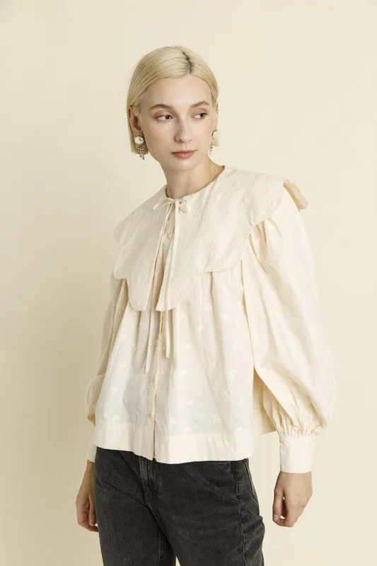 Scallop Collar Blouse