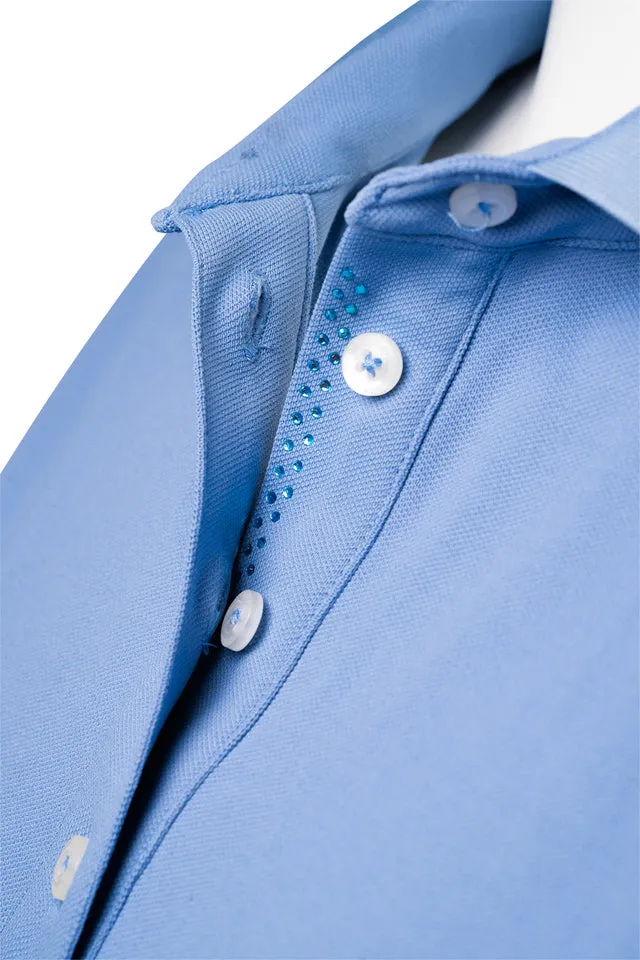 Schockemohle Madlin Style Ladies Polo Shirt Cloud Blue