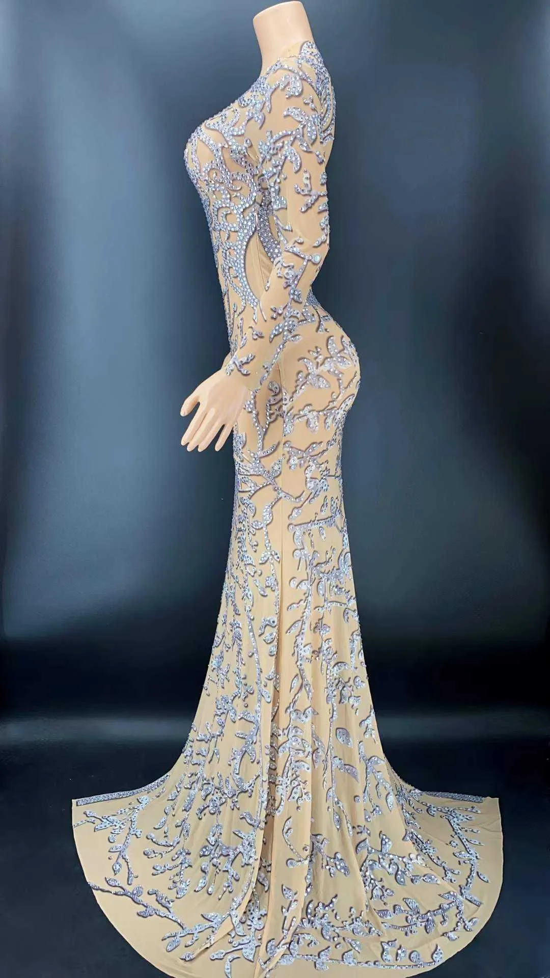 Sequin Long Sleeve Dress
