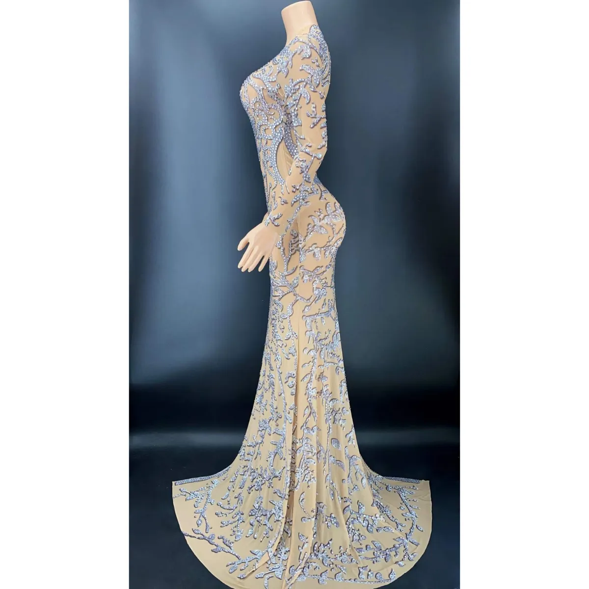 Sequin Long Sleeve Dress