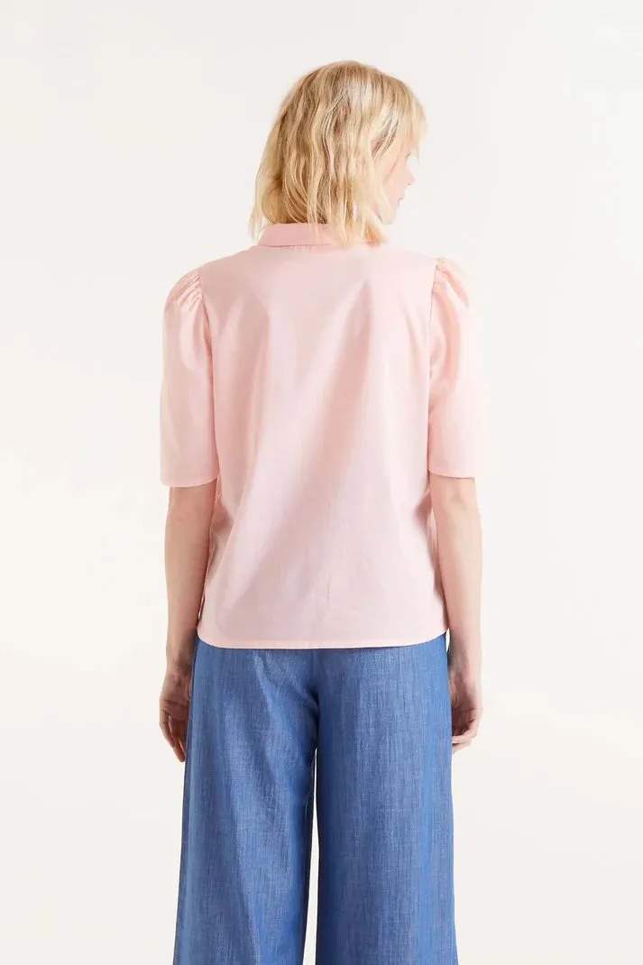 Short Sleeve Heart Print Shirt