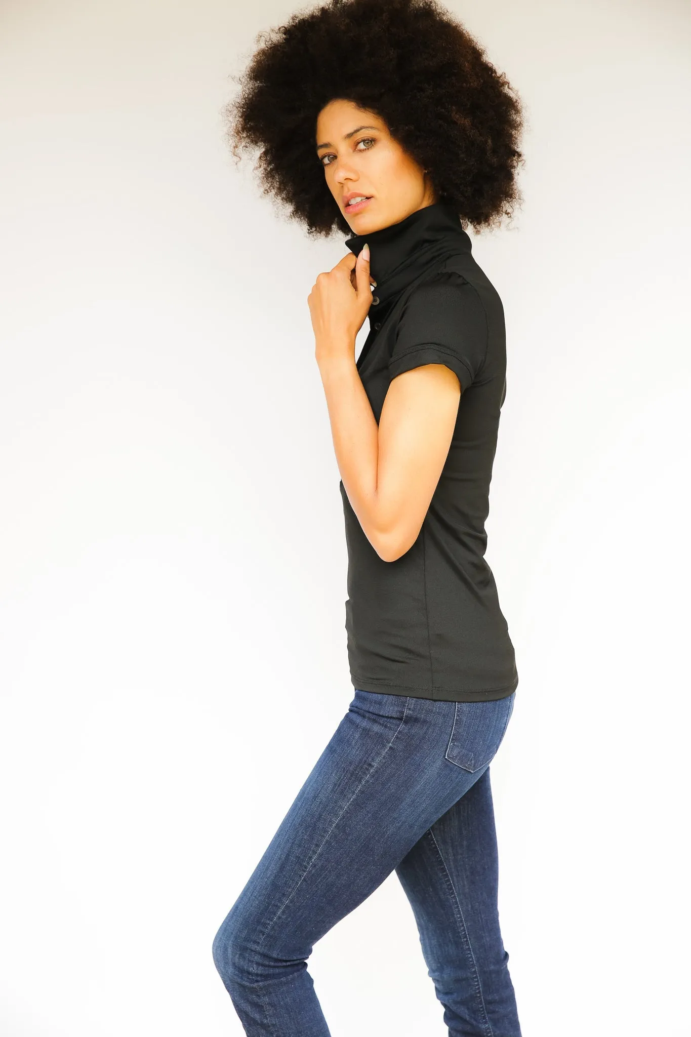 Short Sleeve Katherine Shirt - Black