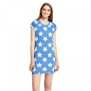 Snooze Button Womens Pajamas Stars Sleepshirt