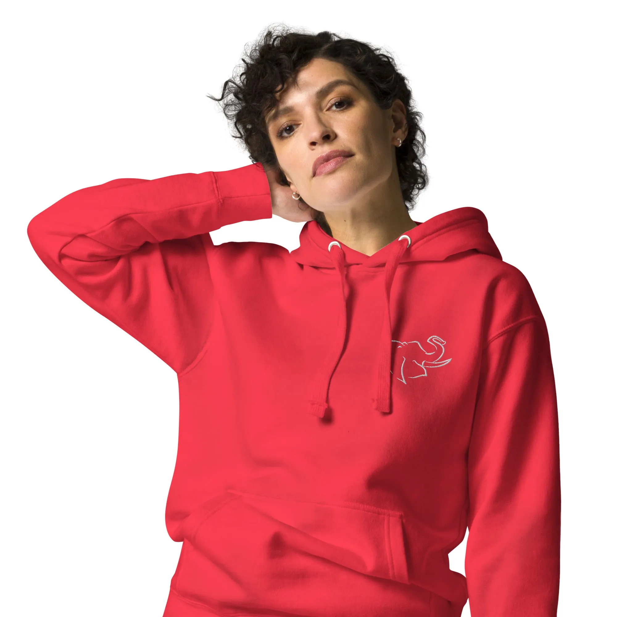 SO ELEPHANT "SIMPLE & BEAUTIFUL" EMBROIDERED WOMEN'S HOODIE