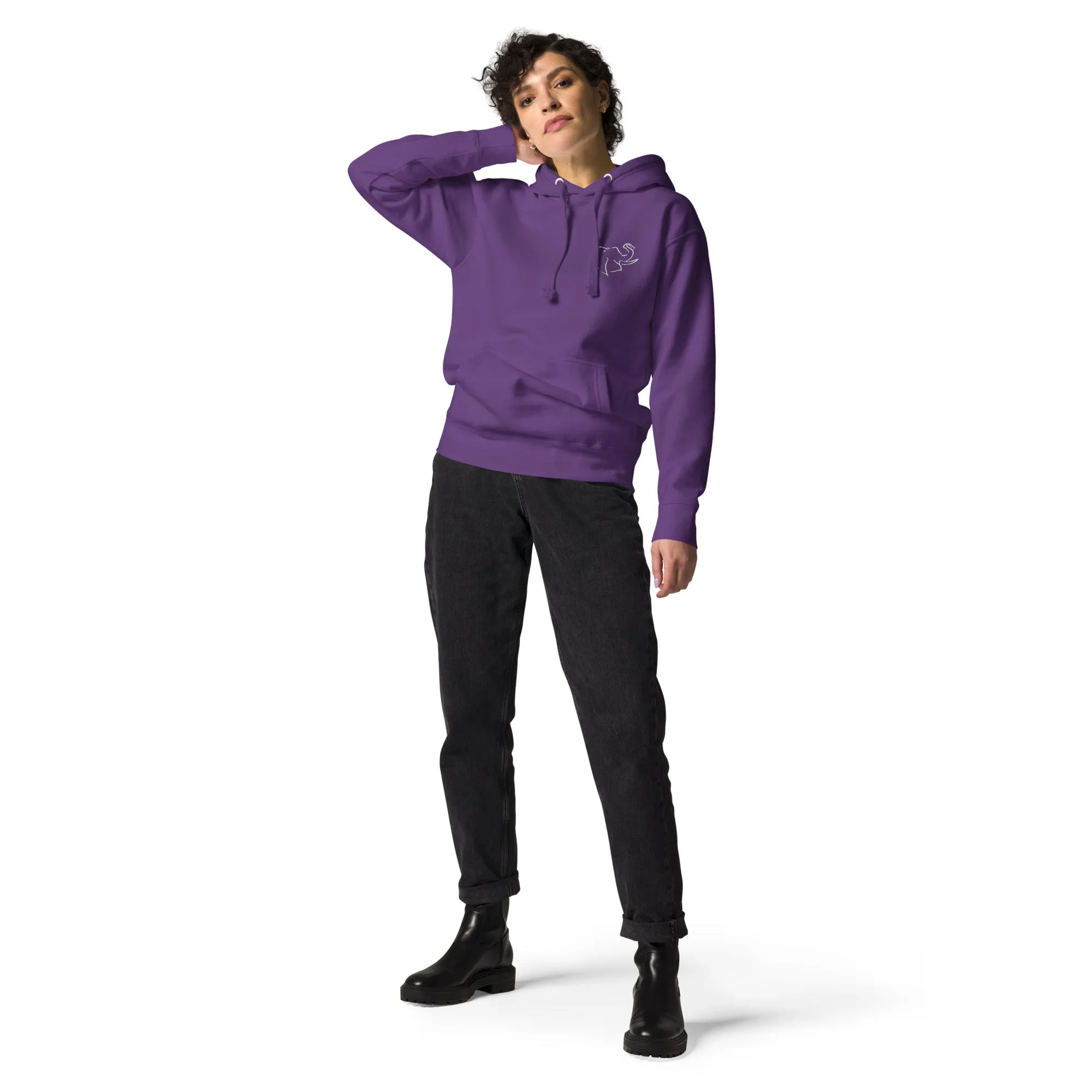 SO ELEPHANT "SIMPLE & BEAUTIFUL" EMBROIDERED WOMEN'S HOODIE