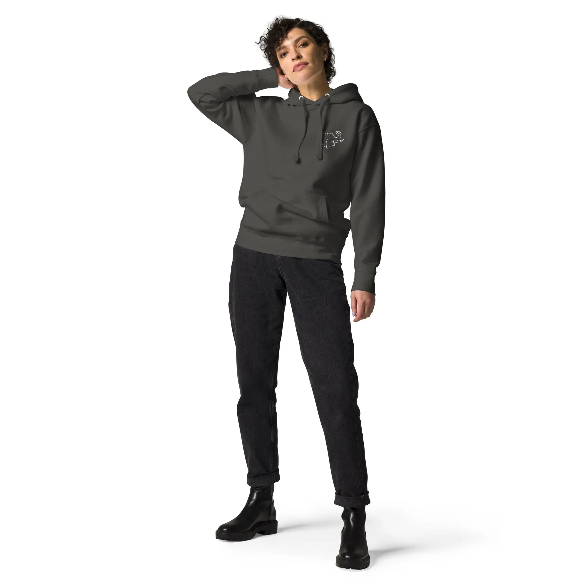 SO ELEPHANT "SIMPLE & BEAUTIFUL" EMBROIDERED WOMEN'S HOODIE