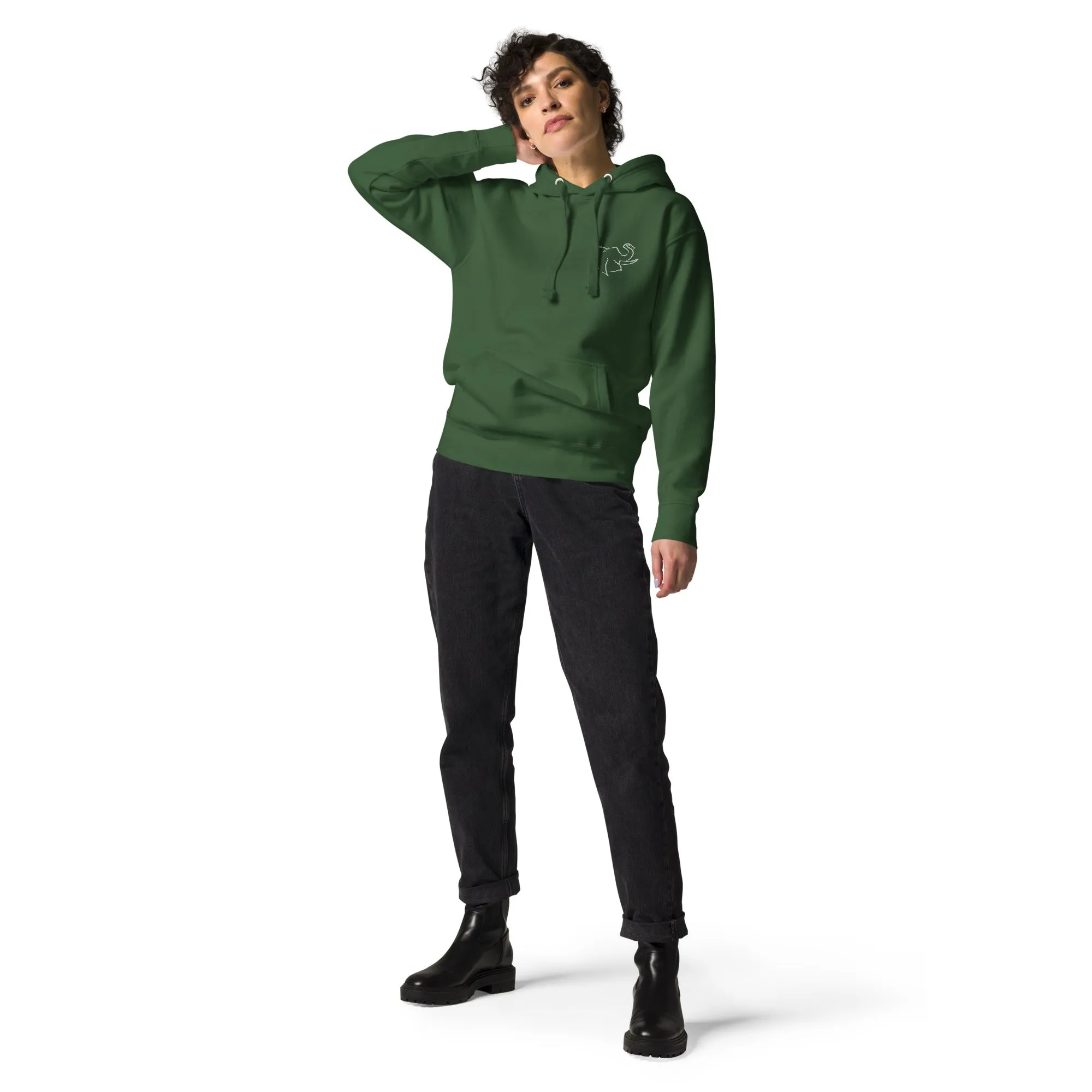 SO ELEPHANT "SIMPLE & BEAUTIFUL" EMBROIDERED WOMEN'S HOODIE