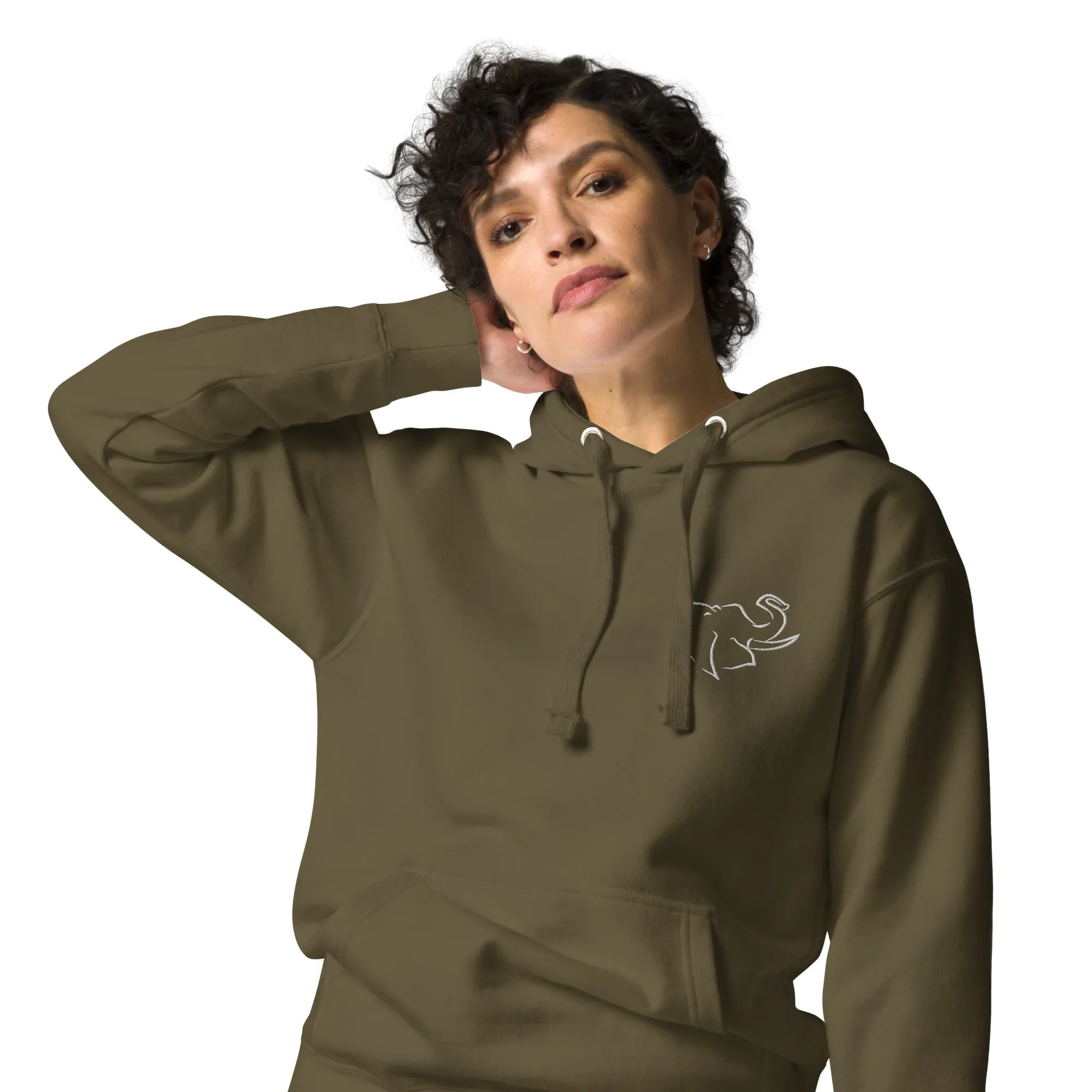 SO ELEPHANT "SIMPLE & BEAUTIFUL" EMBROIDERED WOMEN'S HOODIE