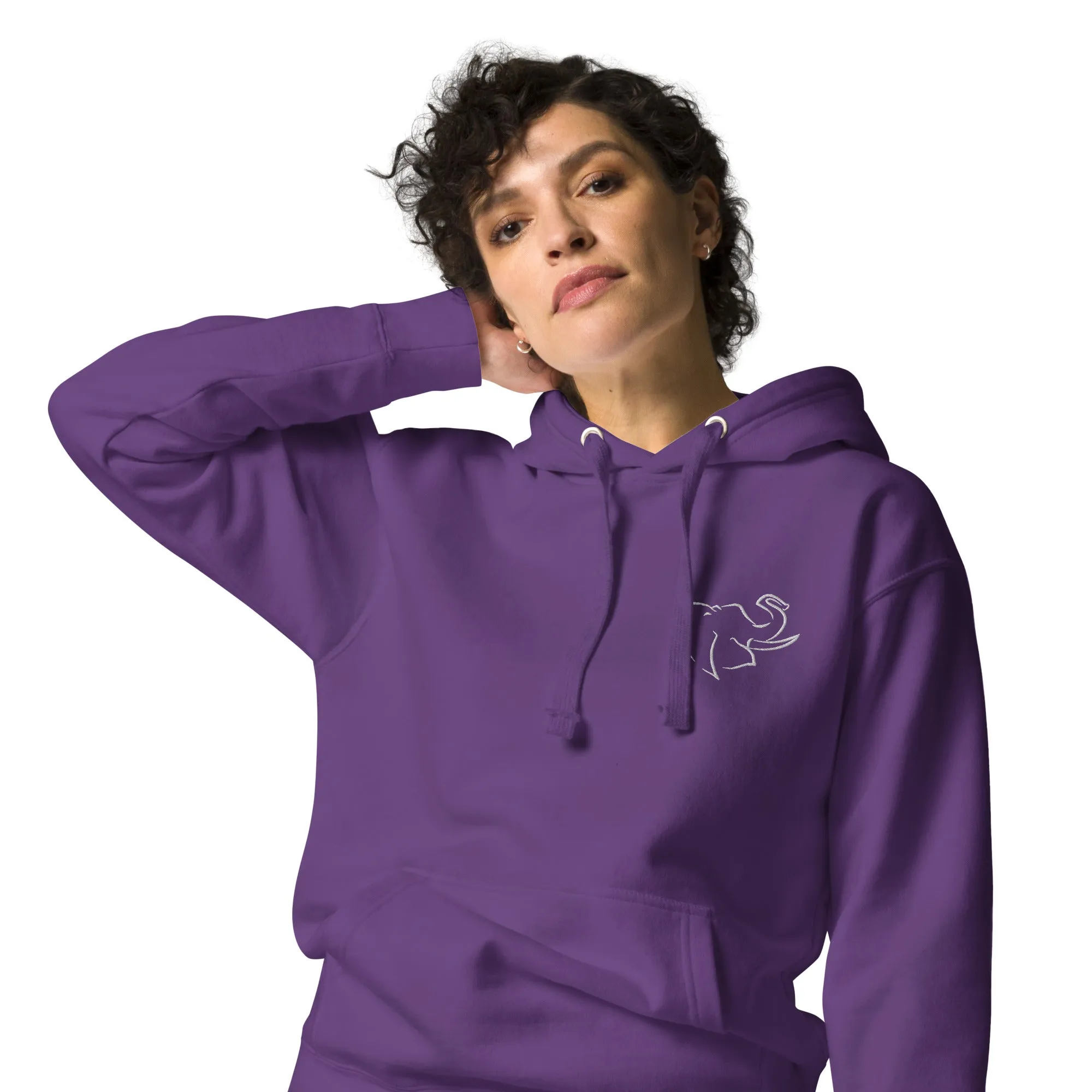 SO ELEPHANT "SIMPLE & BEAUTIFUL" EMBROIDERED WOMEN'S HOODIE