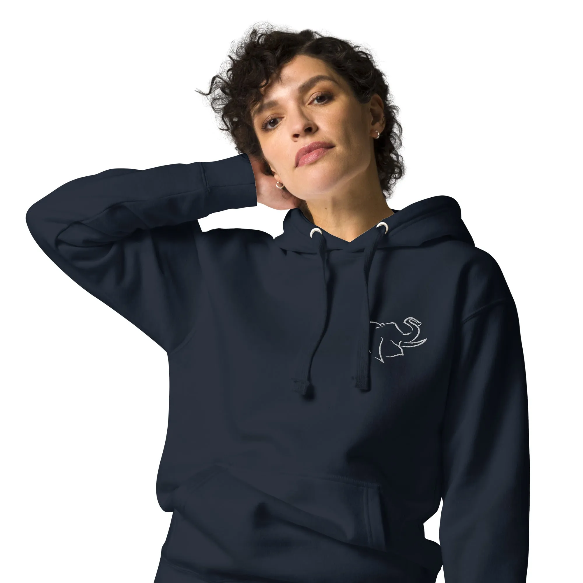 SO ELEPHANT "SIMPLE & BEAUTIFUL" EMBROIDERED WOMEN'S HOODIE
