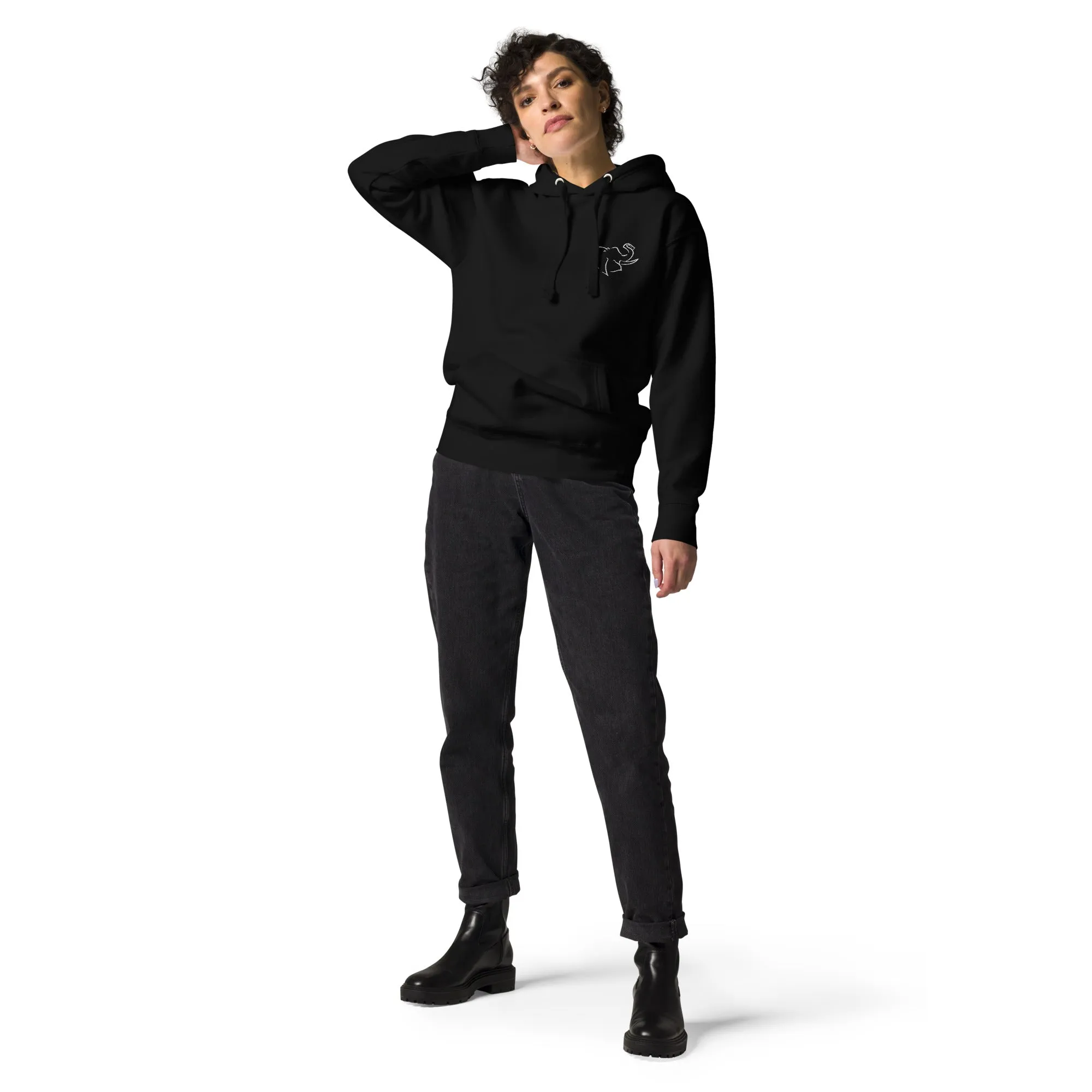 SO ELEPHANT "SIMPLE & BEAUTIFUL" EMBROIDERED WOMEN'S HOODIE