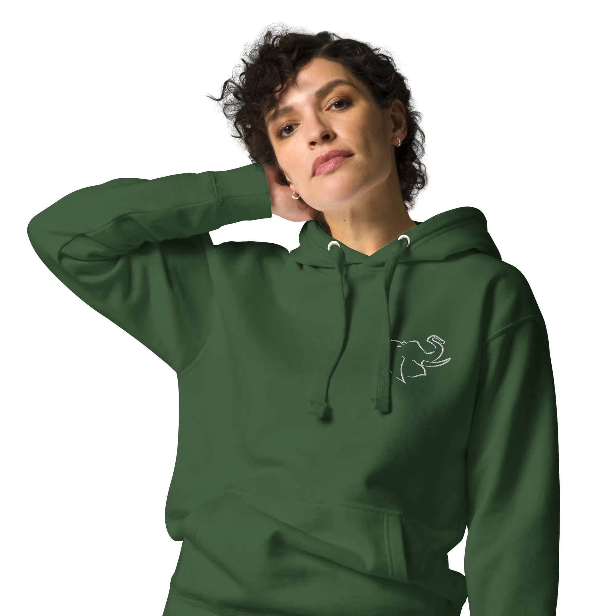 SO ELEPHANT "SIMPLE & BEAUTIFUL" EMBROIDERED WOMEN'S HOODIE