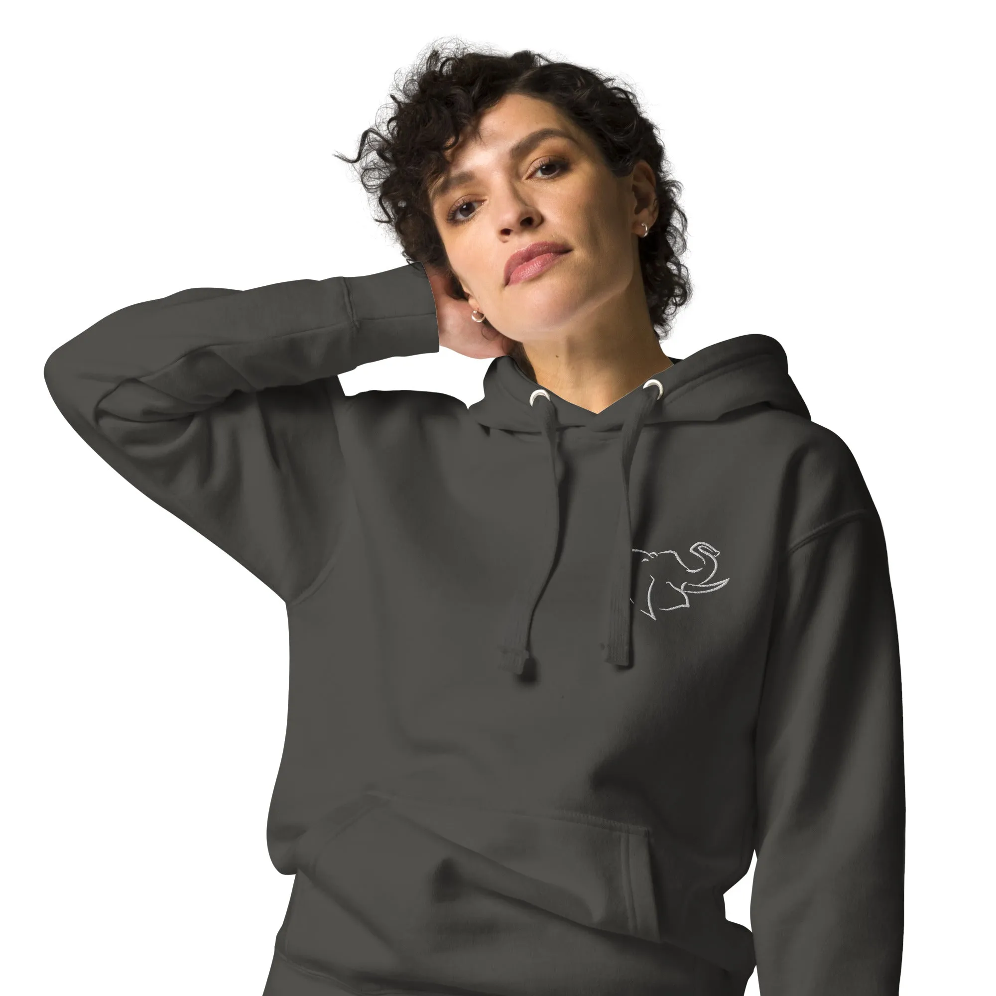 SO ELEPHANT "SIMPLE & BEAUTIFUL" EMBROIDERED WOMEN'S HOODIE