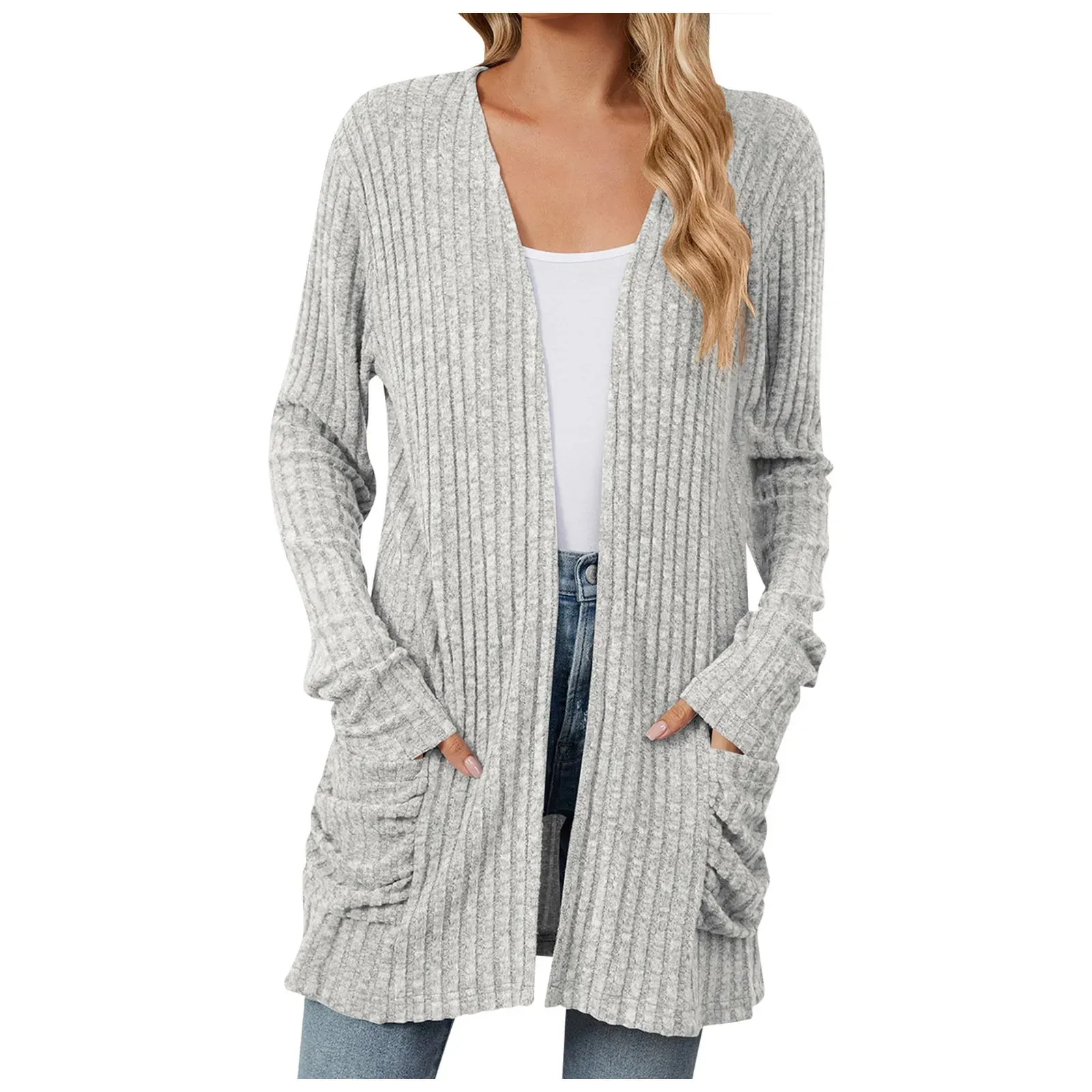 Solid Color Boho-Inspired Crochet Cardigan – Lightweight 3/4 Sleeve Kimono Style for Casual Chic Layering and Comfort