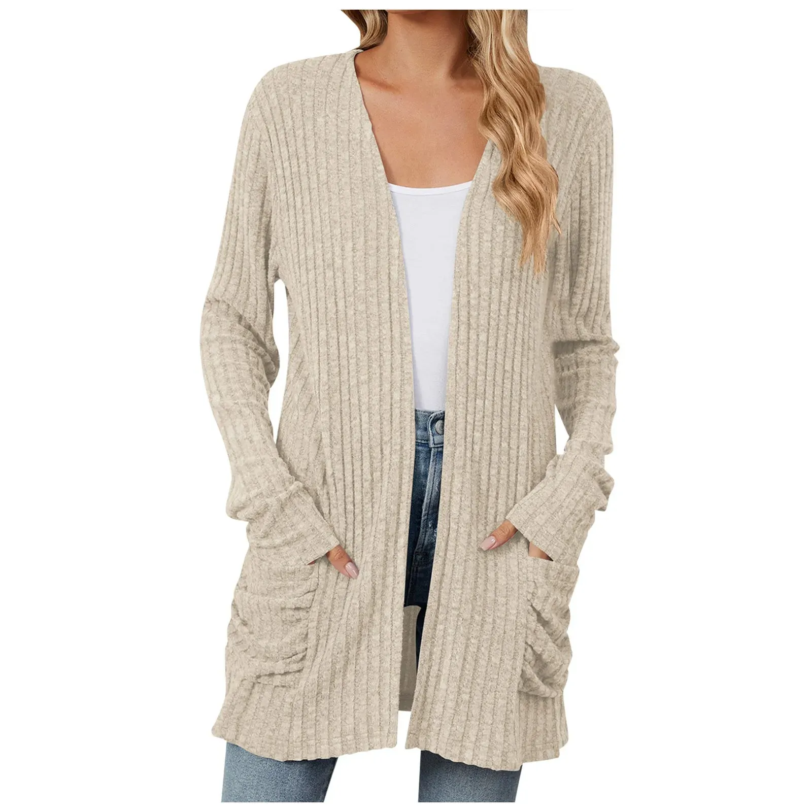 Solid Color Boho-Inspired Crochet Cardigan – Lightweight 3/4 Sleeve Kimono Style for Casual Chic Layering and Comfort