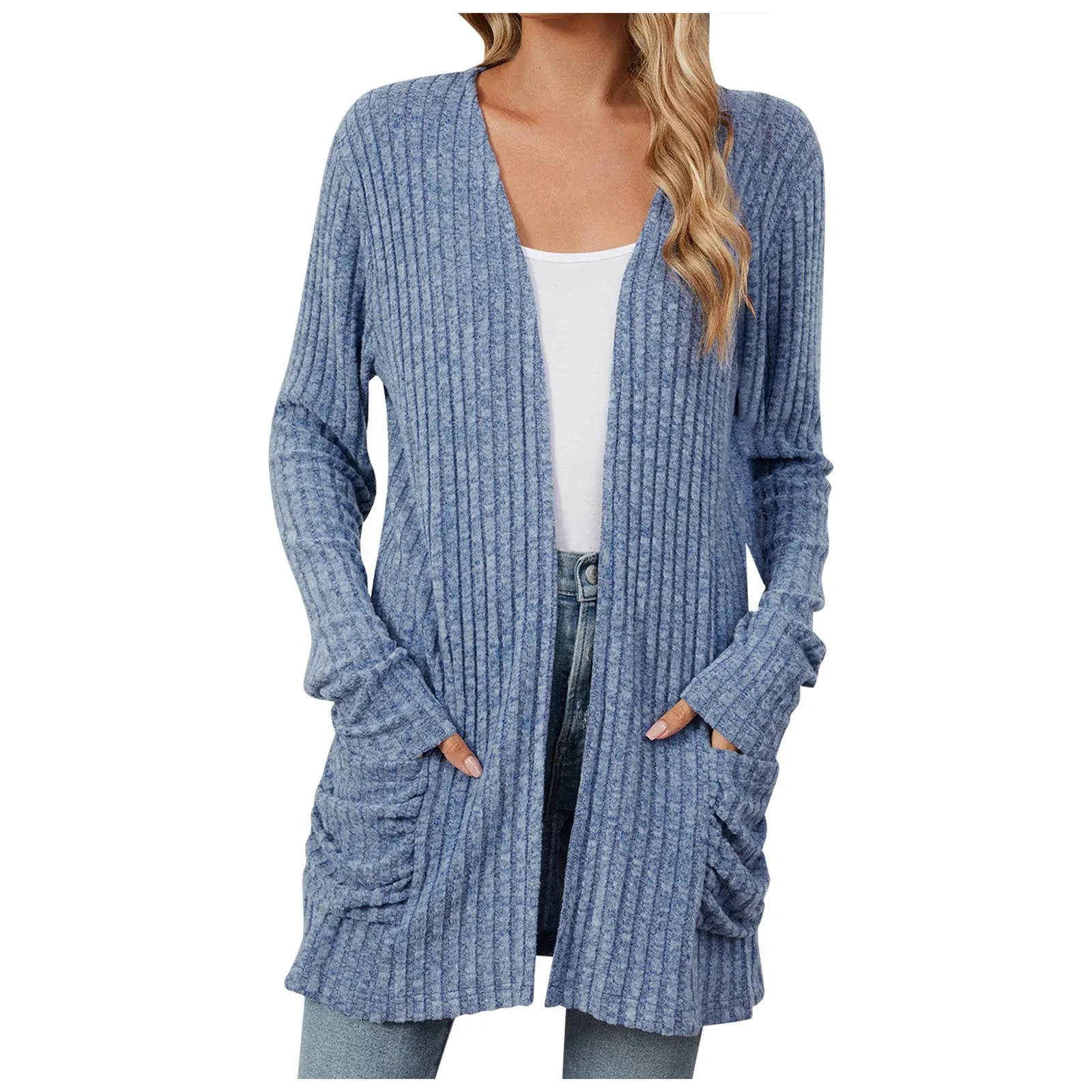 Solid Color Boho-Inspired Crochet Cardigan – Lightweight 3/4 Sleeve Kimono Style for Casual Chic Layering and Comfort