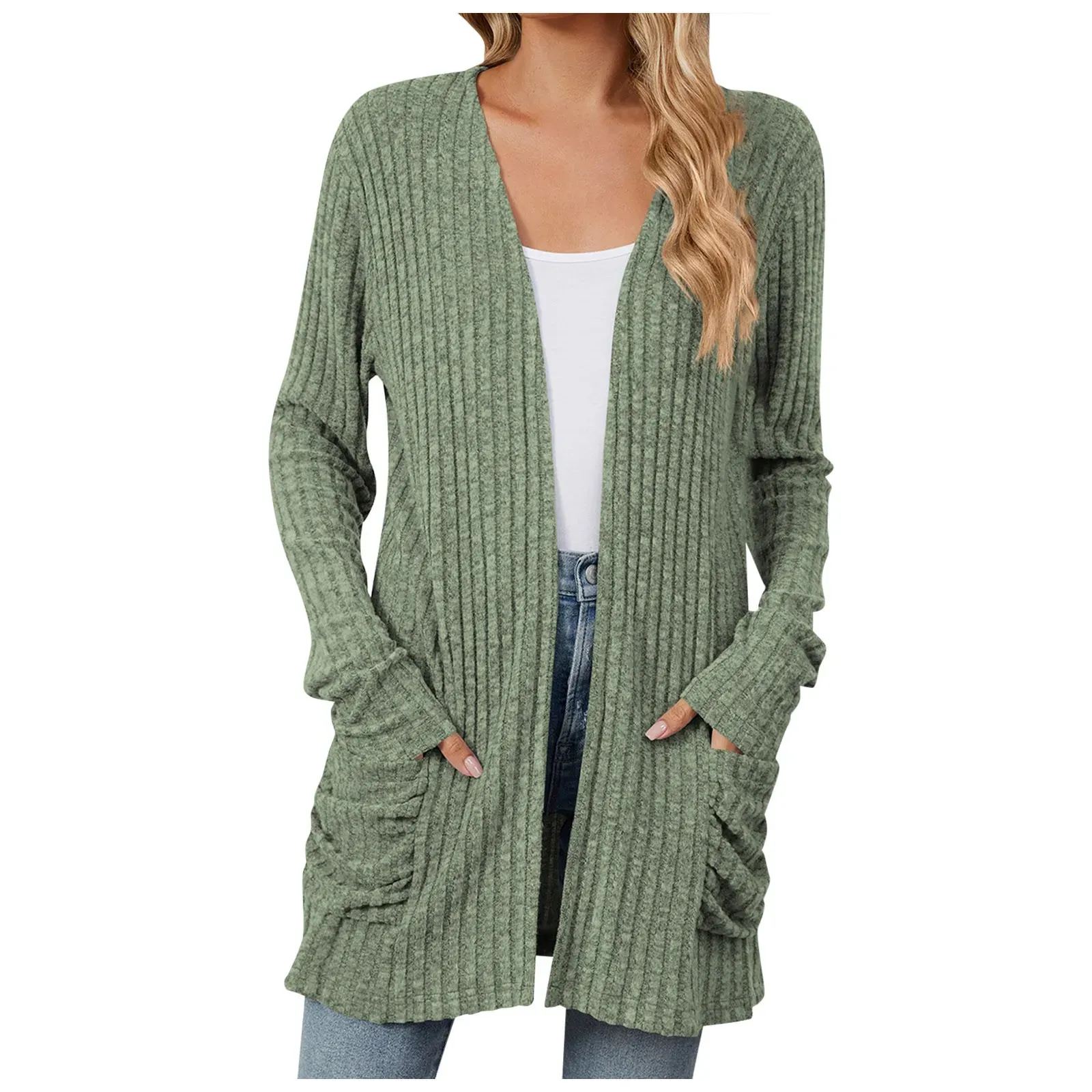 Solid Color Boho-Inspired Crochet Cardigan – Lightweight 3/4 Sleeve Kimono Style for Casual Chic Layering and Comfort