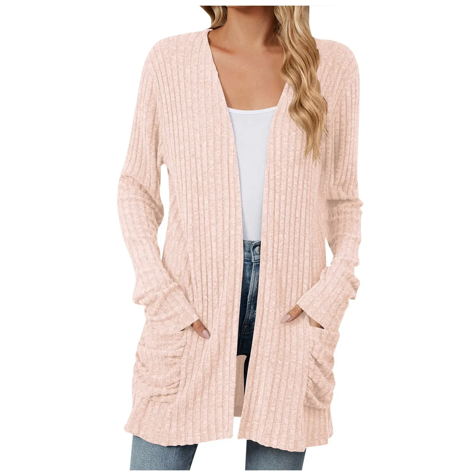 Solid Color Boho-Inspired Crochet Cardigan – Lightweight 3/4 Sleeve Kimono Style for Casual Chic Layering and Comfort