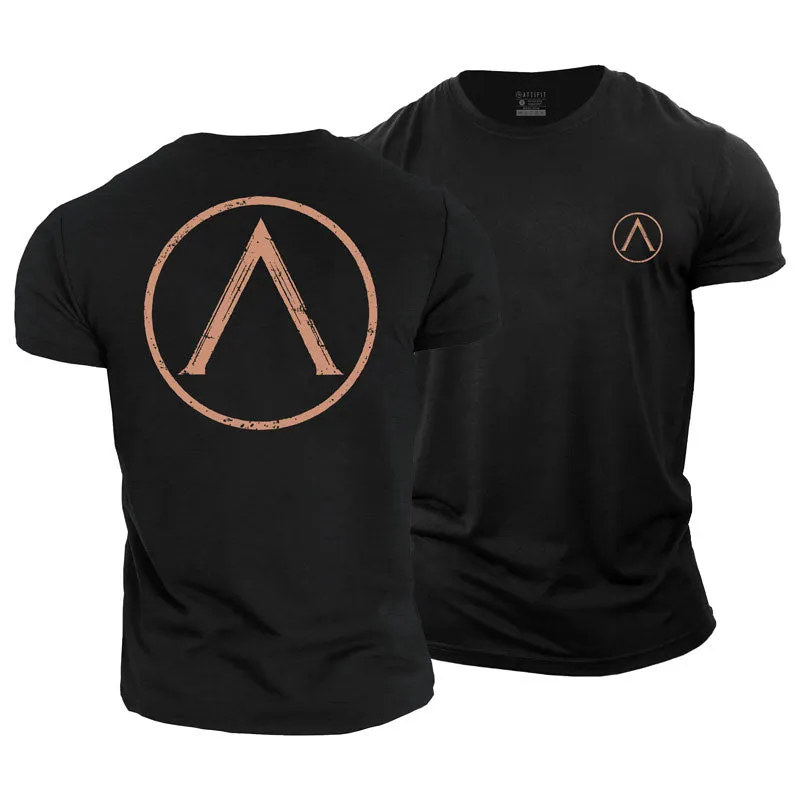 Spartan Round Shield Cotton T-Shirt