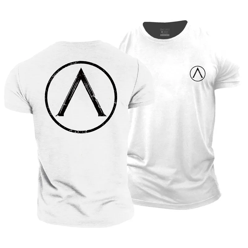 Spartan Round Shield Cotton T-Shirt