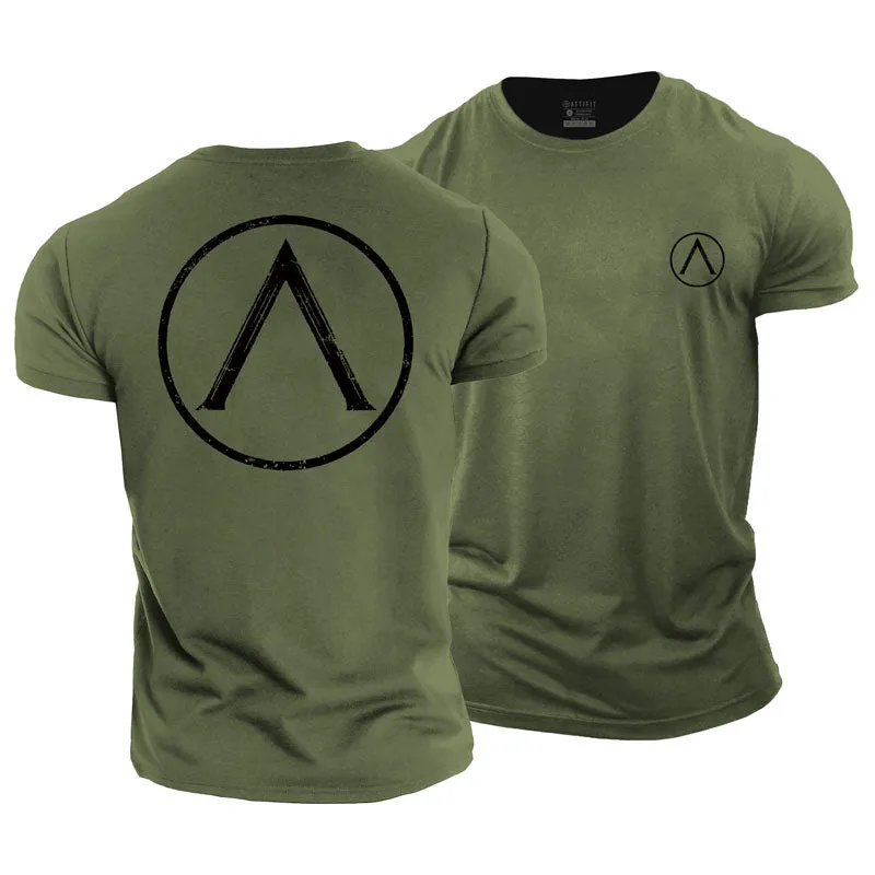 Spartan Round Shield Cotton T-Shirt