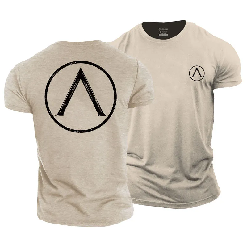 Spartan Round Shield Cotton T-Shirt