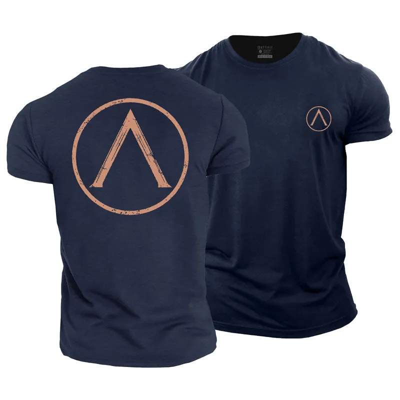 Spartan Round Shield Cotton T-Shirt