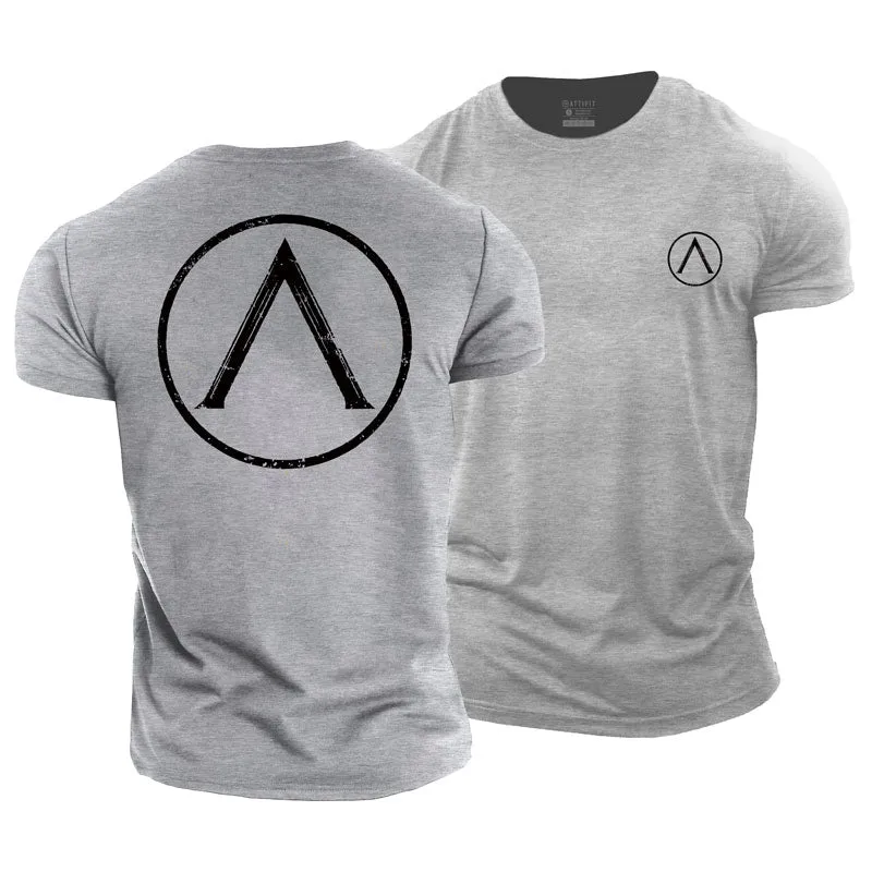 Spartan Round Shield Cotton T-Shirt