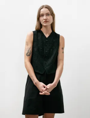 Starburst Eyelet Vest Black