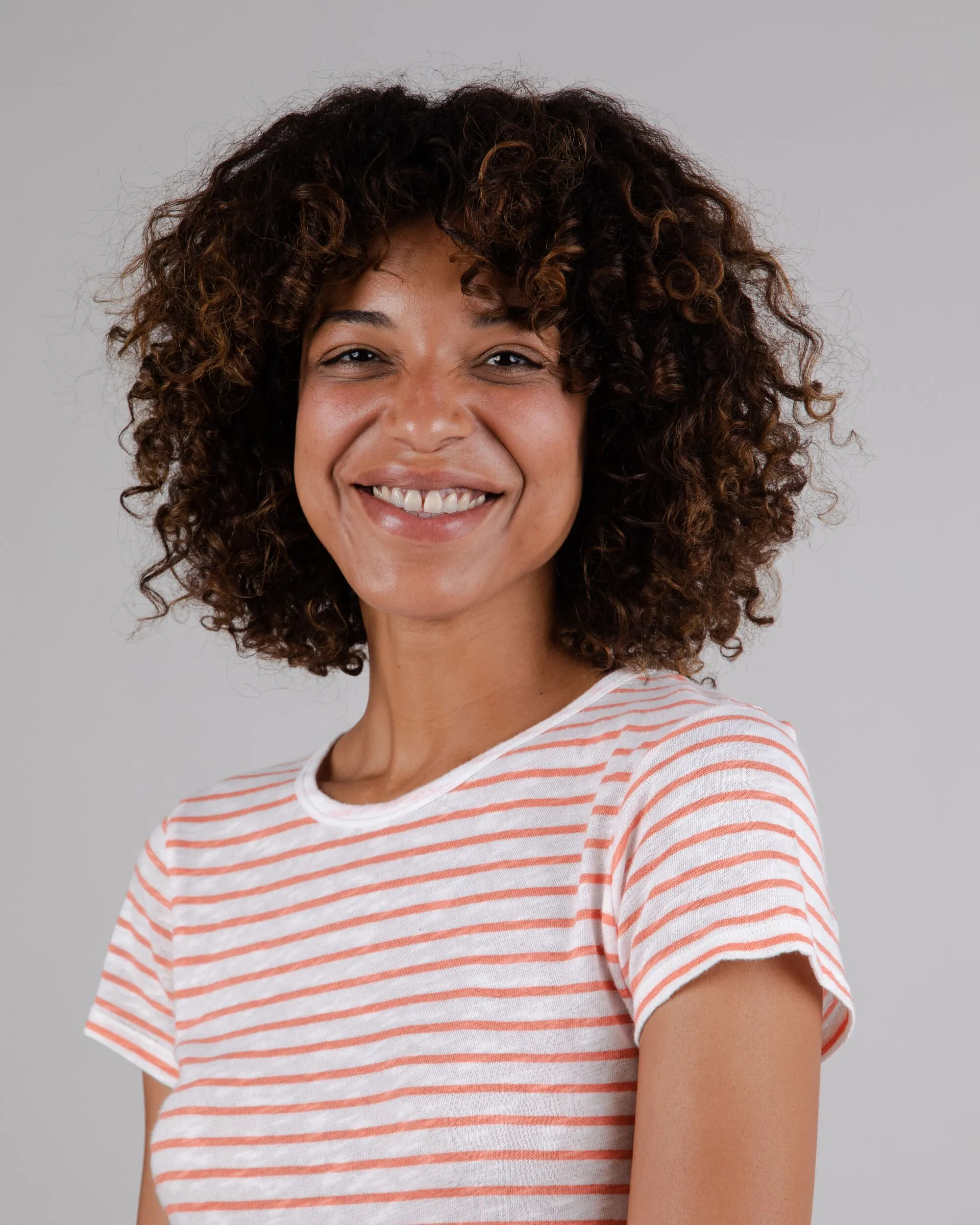 Stripes Tee Coral