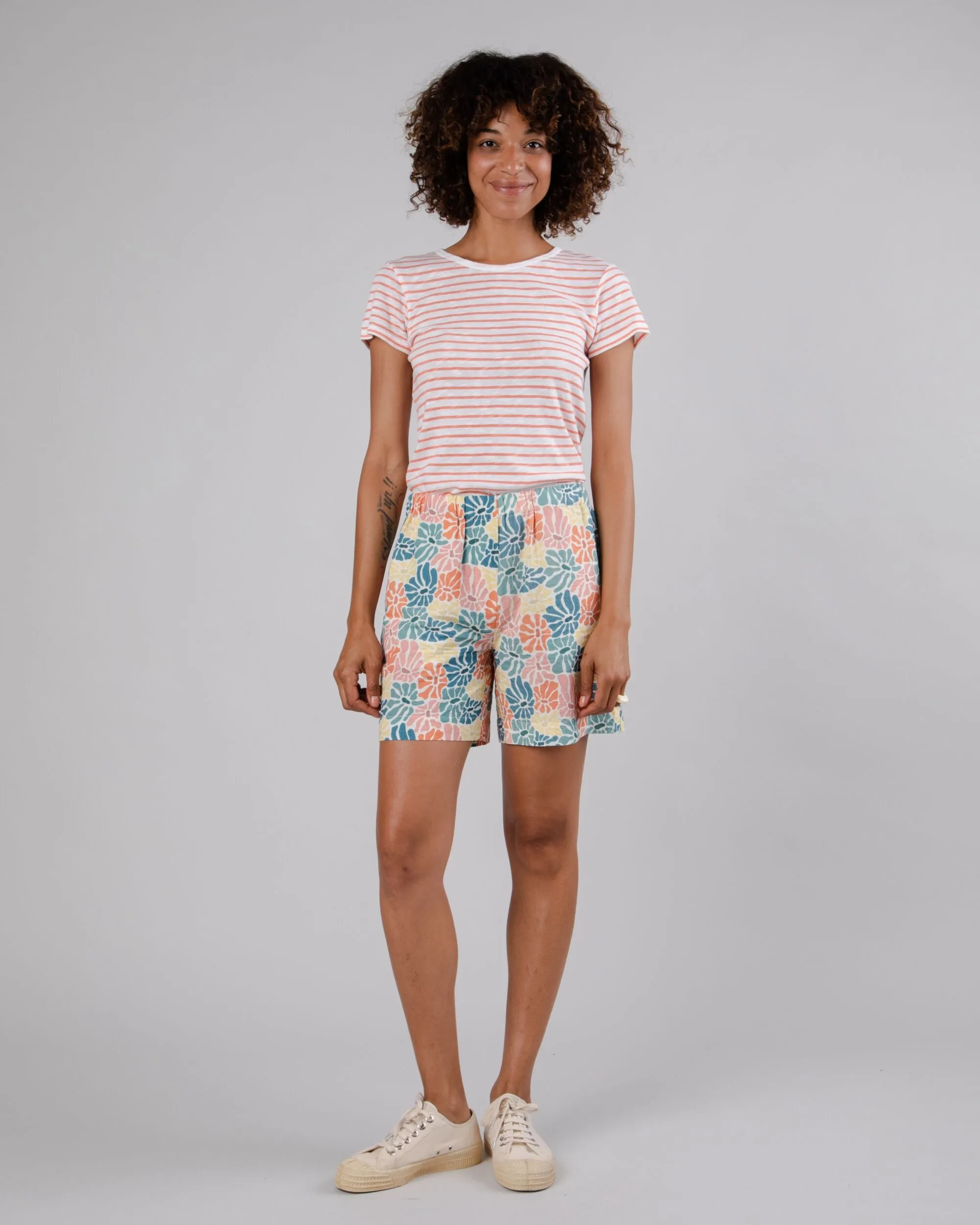 Stripes Tee Coral
